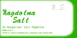 magdolna sall business card